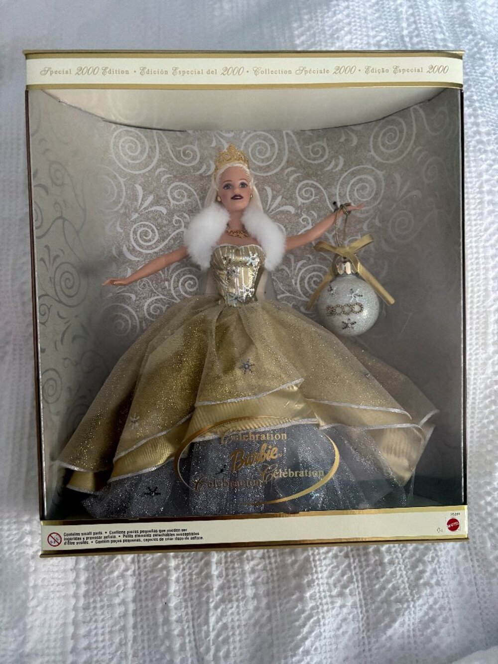 2000 Celebration Barbie Special Edition Gold Gown Ornament NRFB #28269